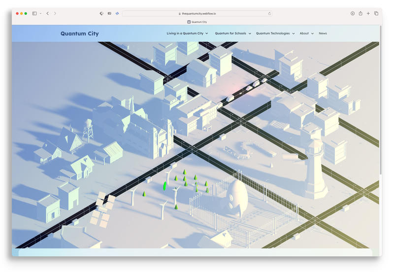 Screenshot of the quantum City website